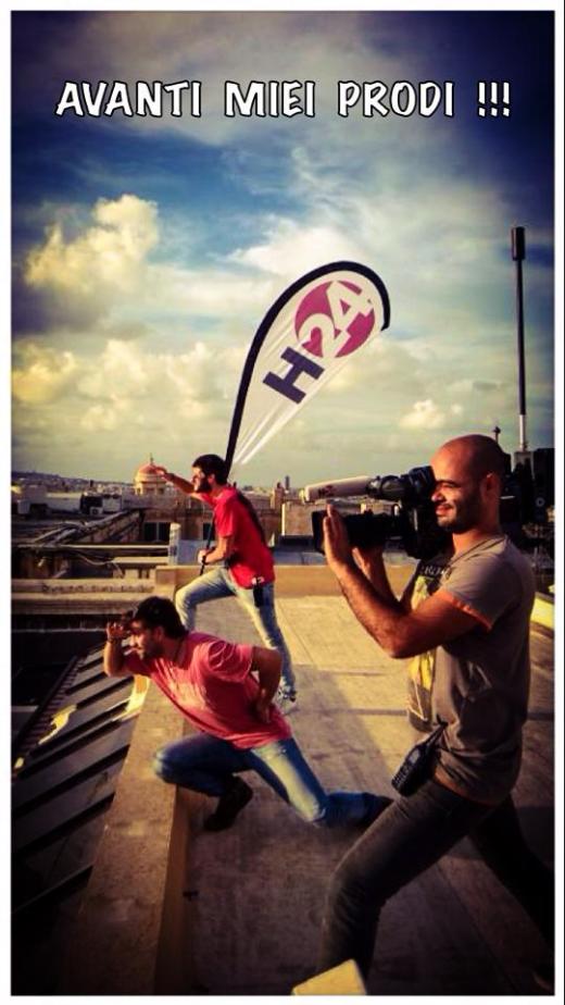 THE H24 SNG TV-NEWS CREW SERVICING MALTA24 LTD.'s PRODUCING RAI NEWS TV BULLETIN LIVE SLOTS ON THE ITALIAN PM LETTA'S VISIT IN MALTA