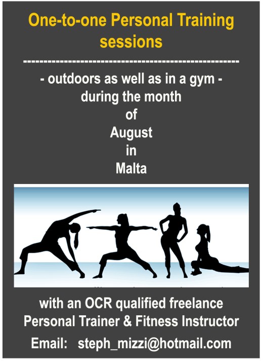 Poster personal fitness Steph Mizzi