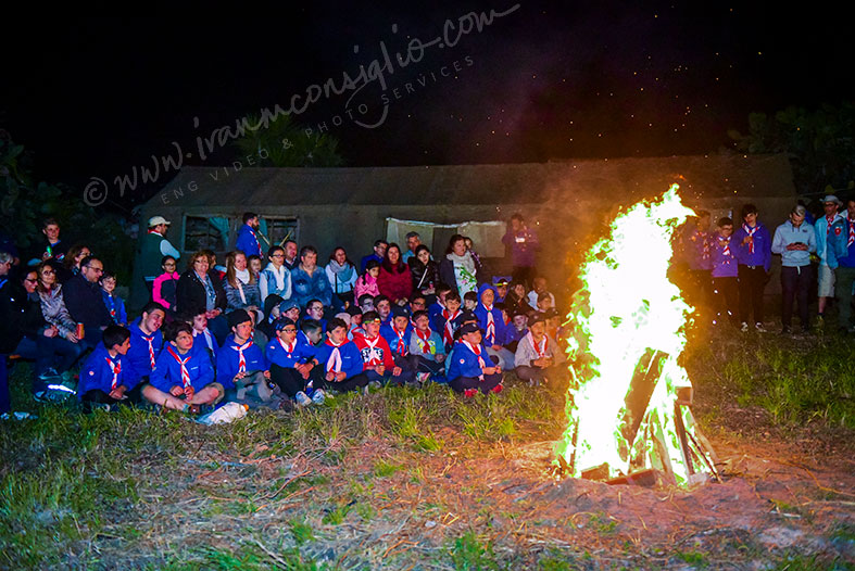 PATROL MEMBERS BUILDING CAMPFIRE MEMORIES